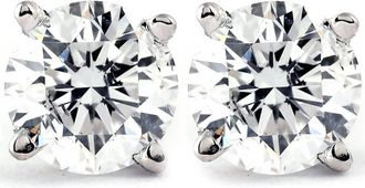 Pompeii3 1 Ct T. W Certified Diamond Studs Available in 14k White or Yellow Gold