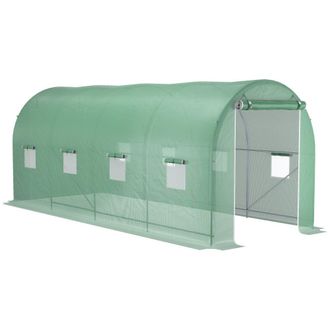OUTSUNNY Invernadero de t&uacute;nel 500x200x205 cm verde