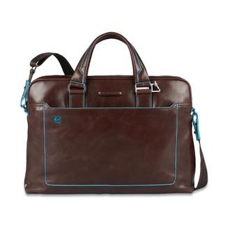 Piquadro Personaliseerbare Laptoptas 14 - unisex - Laptoptassen - Bruin - ONE Size - Leer - Tassen