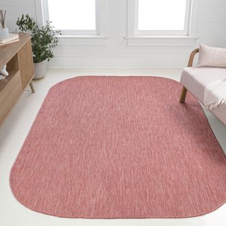 Jonathan Y Designs Miles Modern Minimalist Radius Corner Solid Indoor/Outdoor Shaped Area Rug