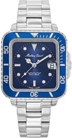 Mathey-Tissot Mens Vintage Blue Dial Watch