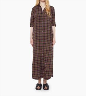 Xirena Natalie Shirt Dress In Espresso Plaid