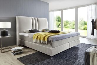 Atlantic Home Collection Boxspringbett »Rita« mit Topper und hohen Kopfteil