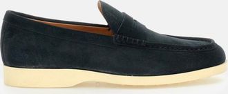 Tod's Navy Blue Suede Loafers