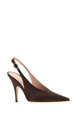 Gianvito Rossi Moka Slingback Heel - Brown