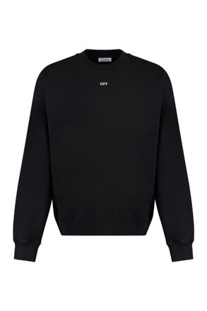 Off-white Cotton Crew-neck Sweatshirt