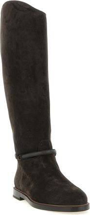 Brunello Cucinelli Womens Black Calfskin Over The Knee Shoe