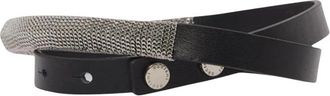 Orciani Nappa Ketting Riem - Dames - Riemen - Zwart - 90 CM - Leer - Accessoires