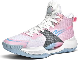 Generic Unisex Breathable Anti Slip Wear-Resistant High Top Outdoor Sports Training Boots Walking Shoes(Pink,5.5 UK)