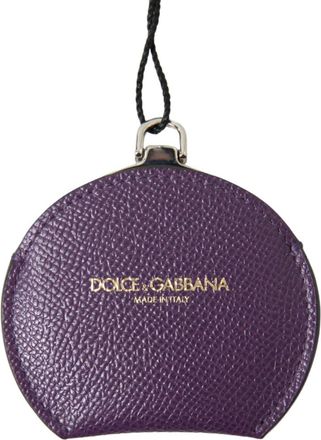 Dolce & Gabbana Womens Compact Mirror Leather Purse - Purple - One Size