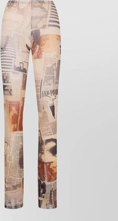 Jean Paul Gaultier straight leg trousers all over print silk
