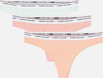 Tommy Hilfiger Womens Essentials 3-Pack Brief, Glacier/Rose Tan/Papaya Punch - Size: 12