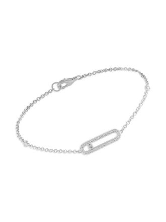 Luxury Bazaar 14K white gold diamond bracelet - Zilver