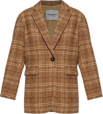 Isabel Marant Cappotto Limiza a quadri - Marrone