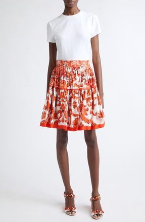 Dolce & Gabbana Embroidered Logo Jersey T-Shirt in W0800 Bianco Ottico at Nordstrom, Size 38