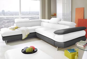 Inosign Ecksofa »Solution L-Form« mit Arm- & Kopfteilverstellung, wahlweise mit Bettfunktion