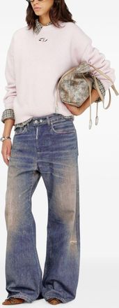 Diesel Logo Wool Blend Sweater - Pink