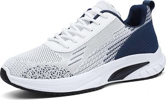 Generic 2026 Running Shoes Mens Breathable Lightweight Athletic Walking Sneakers Comfortable Casual Gym Fitness Training Slip Durable Mesh Workout (White, 6.5
