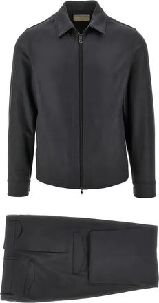 Santaniello Lucca trousers shirt jacket set - Grey