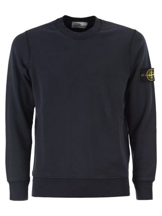 Stone Island Sweatshirt mit normaler Passform, Rundhalsausschnitt und Raglan&auml;rmeln