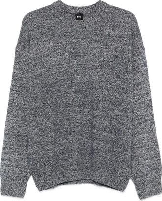 BOSS Maglione girocollo effetto maculato - Grigio