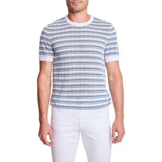 Paisley & Gray Stripe Short Sleeve Knit T-Shirt in Dusty Blue Stripes at Nordstrom Rack, Size Xxx-Large