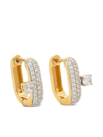 Guess Co embellished hoop earrings - Gold