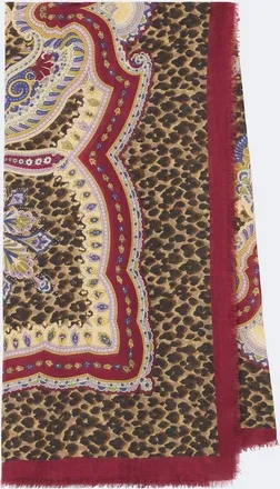 Etro Sciarpa in modal e cashmere con stampa