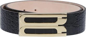 Victoria Beckham Jumbo Frame Riem - Dames - Riemen - Zwart - 70 CM - Accessoires