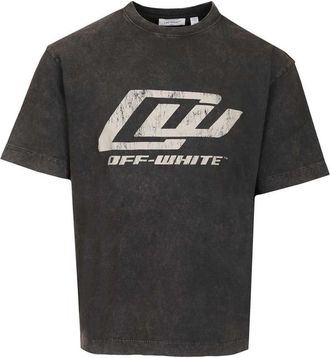 Off-white OW Racing S/S Skate Tee - Heren - T-shirts - Zwart - L - Katoen - Tops