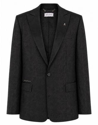 Philipp Plein Jacquard Blazer Regular Fit Monogram