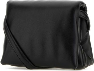 Marni Womens Black Leather Mini Prisma Clutch
