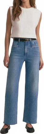 Favorite Daughter Jordie Super High Rise Wide Leg Jean In Crosby