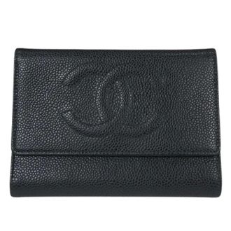 Chanel Pre-owned Wallets, female, Black, Size: ONE SIZE Pre-owned Timeless cc french wallet