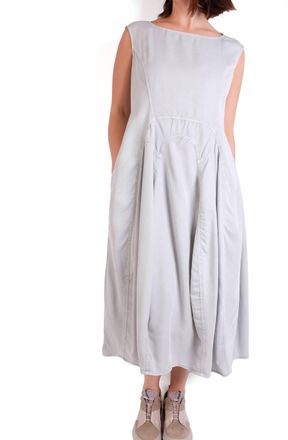 Rundholz Lightweight Midi Dress In Grey Pigment