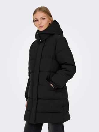 Jacqueline de Yong Steppmantel JDY JDYAJA FLOTTE PADDED JACKET OTW YFM NOOS, Damen, Gr. XS, schwarz, Steppware, Obermaterial: 100% Polyester, unifarben, ca. Mitte Obersc