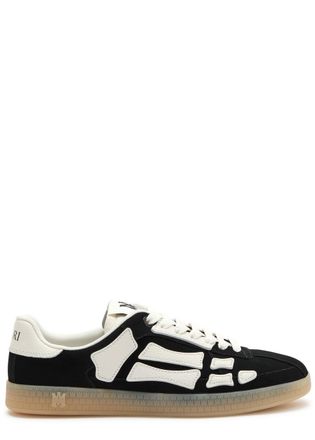 Amiri Pacific Bones Suede Sneakers - Black - 41 (IT41 / UK7)