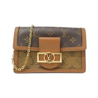 Louis Vuitton Marron Coated Canvas Chain/Shoulder Wallet (Pre-Owned)