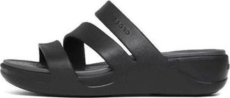 Crocs (WMNS) Crocs Boca Strappy Wedge Sandals Black 207434-001