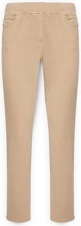 Elena Miro Broeken, Dames, Beige, 5Xl, Katoen, Straight Broeken