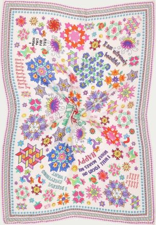 Me369 Womens River Scarf In Off White