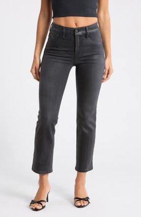 Good American Soft Tech Good Legs Straight Jeans in Black402 at Nordstrom Rack, Size 10