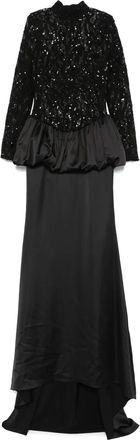 Nissa Abito da sera con paillettes - Nero
