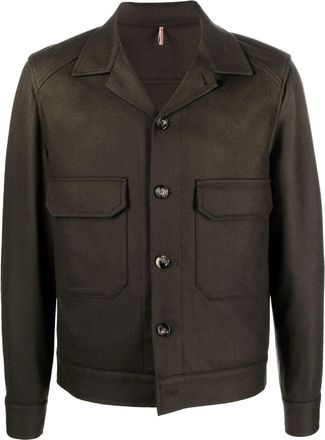 Dell'Oglio long-sleeve button-up shirt - men - Wool/Polyamide/Virgin Wool/Elastane/Cotton - 54 - Green