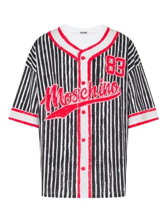 Moschino Gestreept T-shirt - Zwart