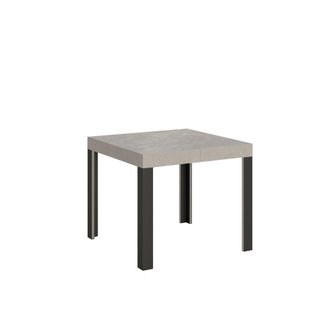 Itamoby Mesa extensible 90x90/246 cm efecto madera cachemira, hierro