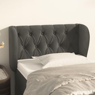 vidaXL Cabecero De Terciopelo Gris Oscuro 83x23x78/88 Cm Vidaxl
