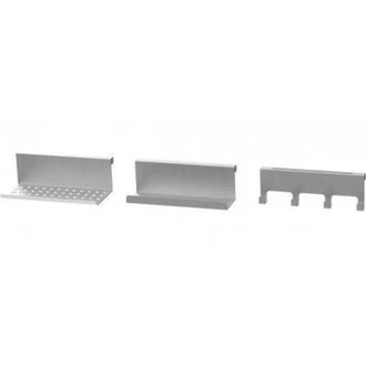 Le Marquier Set di 3 accessori da cucina per esterni in acciaio inox (portaspezie/spatola/spugna) - Le Marquier