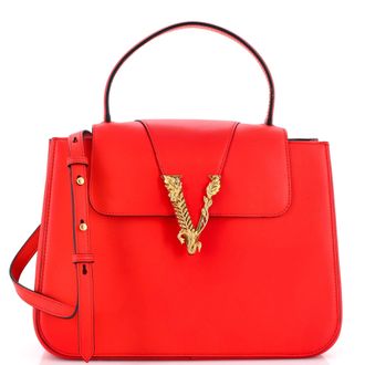 Versace Virtus Top Handle Bag Leather Medium