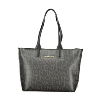 Valentino Tote Bags, female, Black, Size: ONE SIZE Polyethylene Handbag with Structured Design